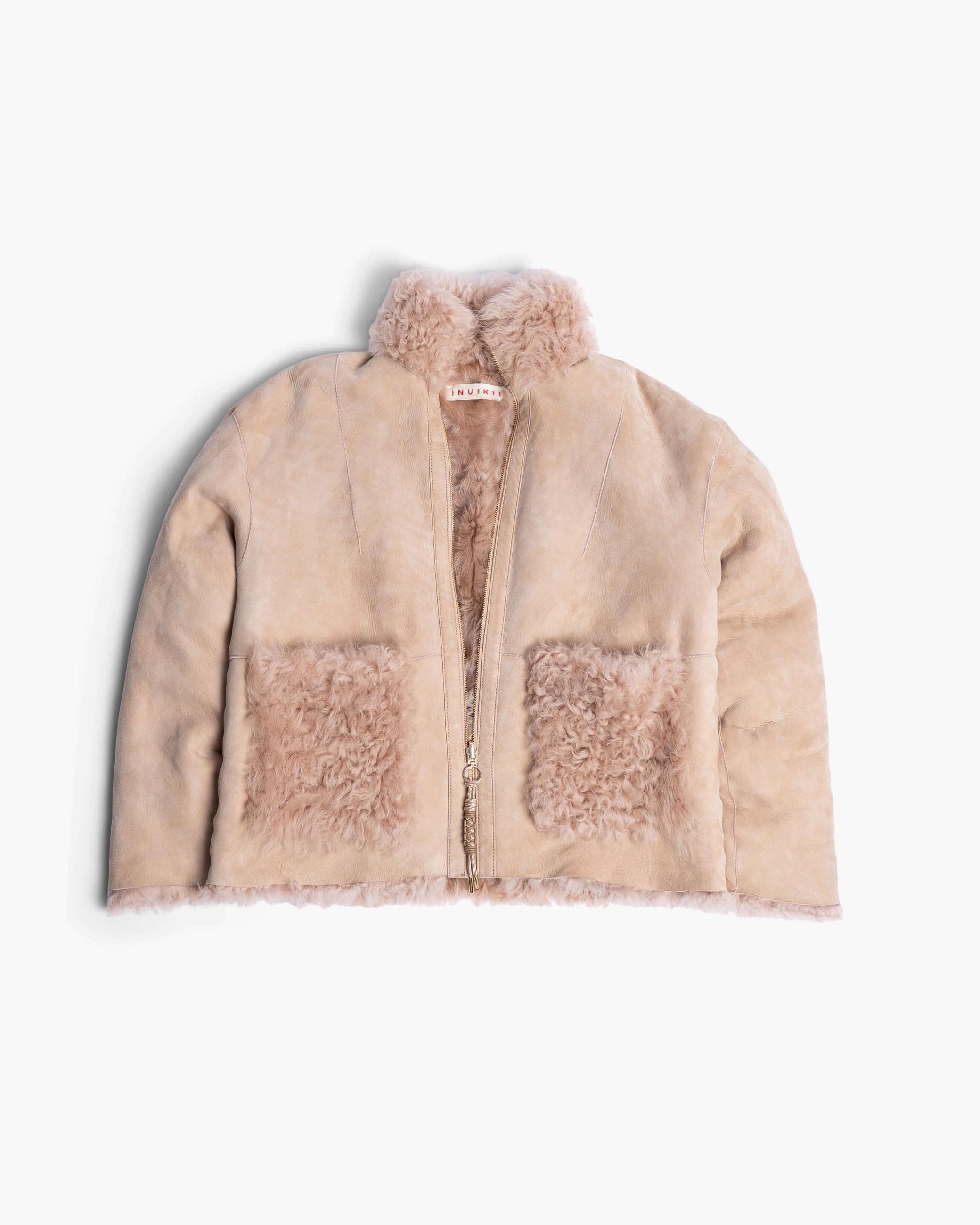 Dámské Bundy Inuikii INUIKII Shearling Jacket Béžová | 79320KNHL