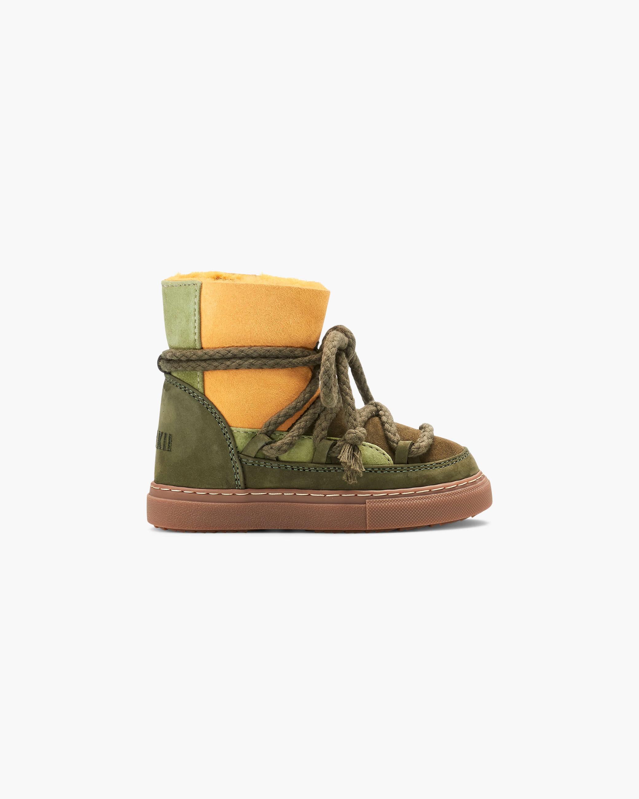 Dětské Sneaker Inuikii Patchwork Zelene | 59048NHOK