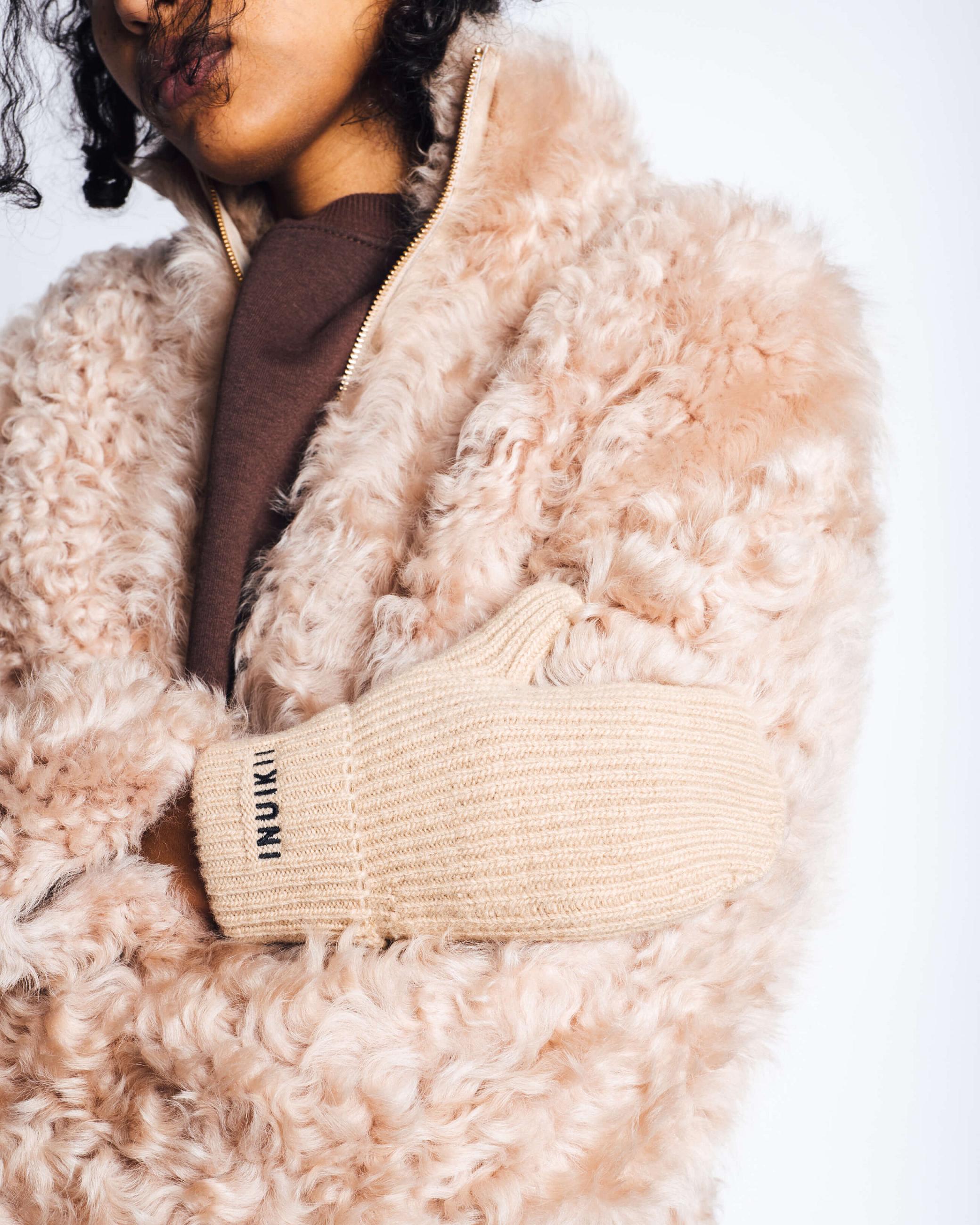 Dámské Bundy Inuikii INUIKII Shearling Jacket Béžová | 79320KNHL