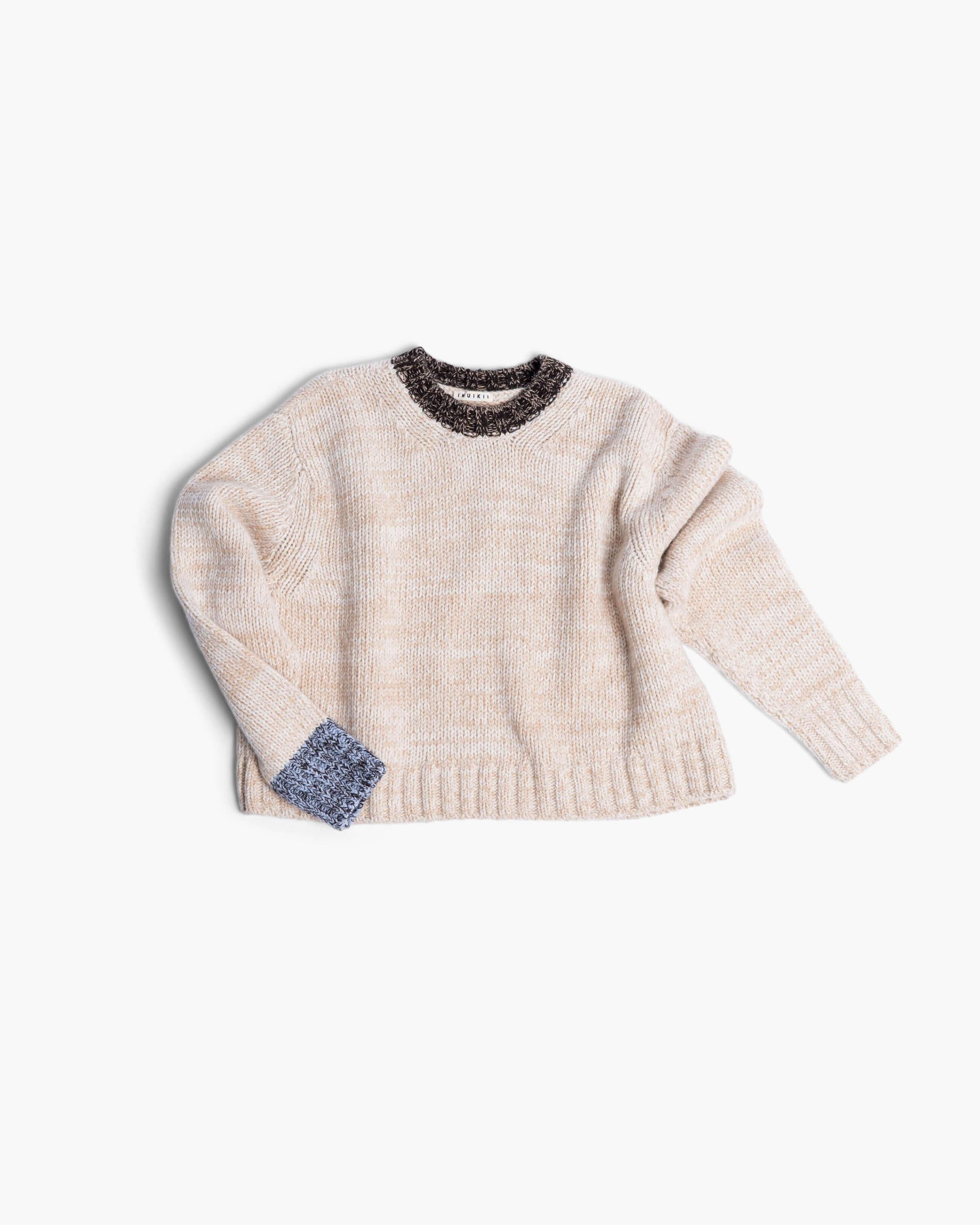 Dámské Mikiny Inuikii Relaxed Knit Svetrové Bílé Béžová | 07216KDRT