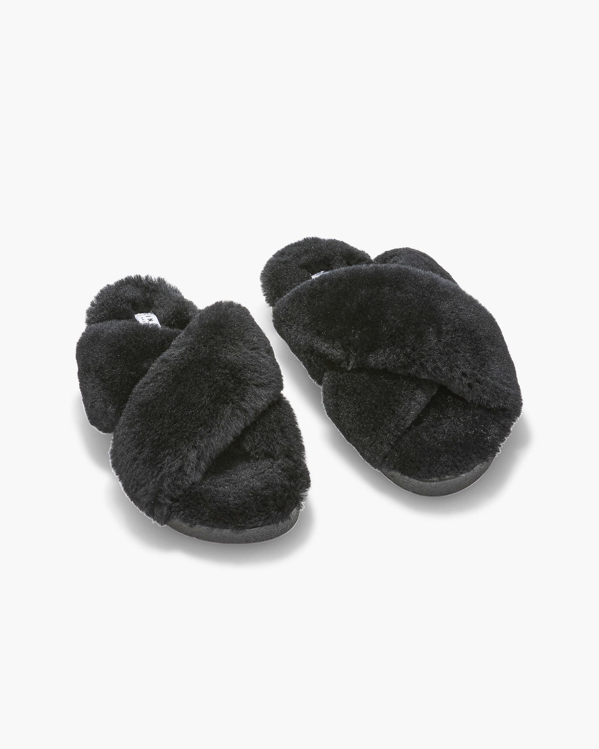 Dámské Pantofle Inuikii Classic Shearling Pantofle Černé | 75813WGYC