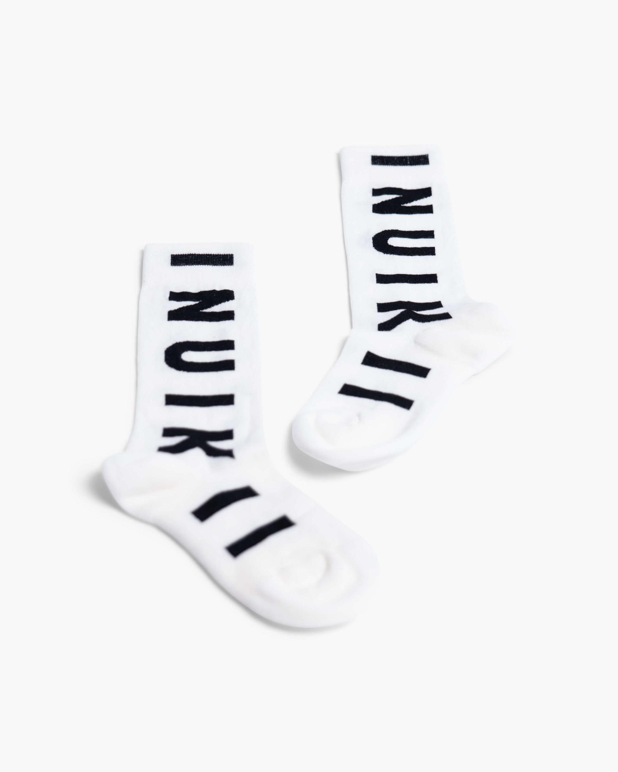 Dámské Ponožky Inuikii Jacquard Socks Bílé Černé | 21403YARP