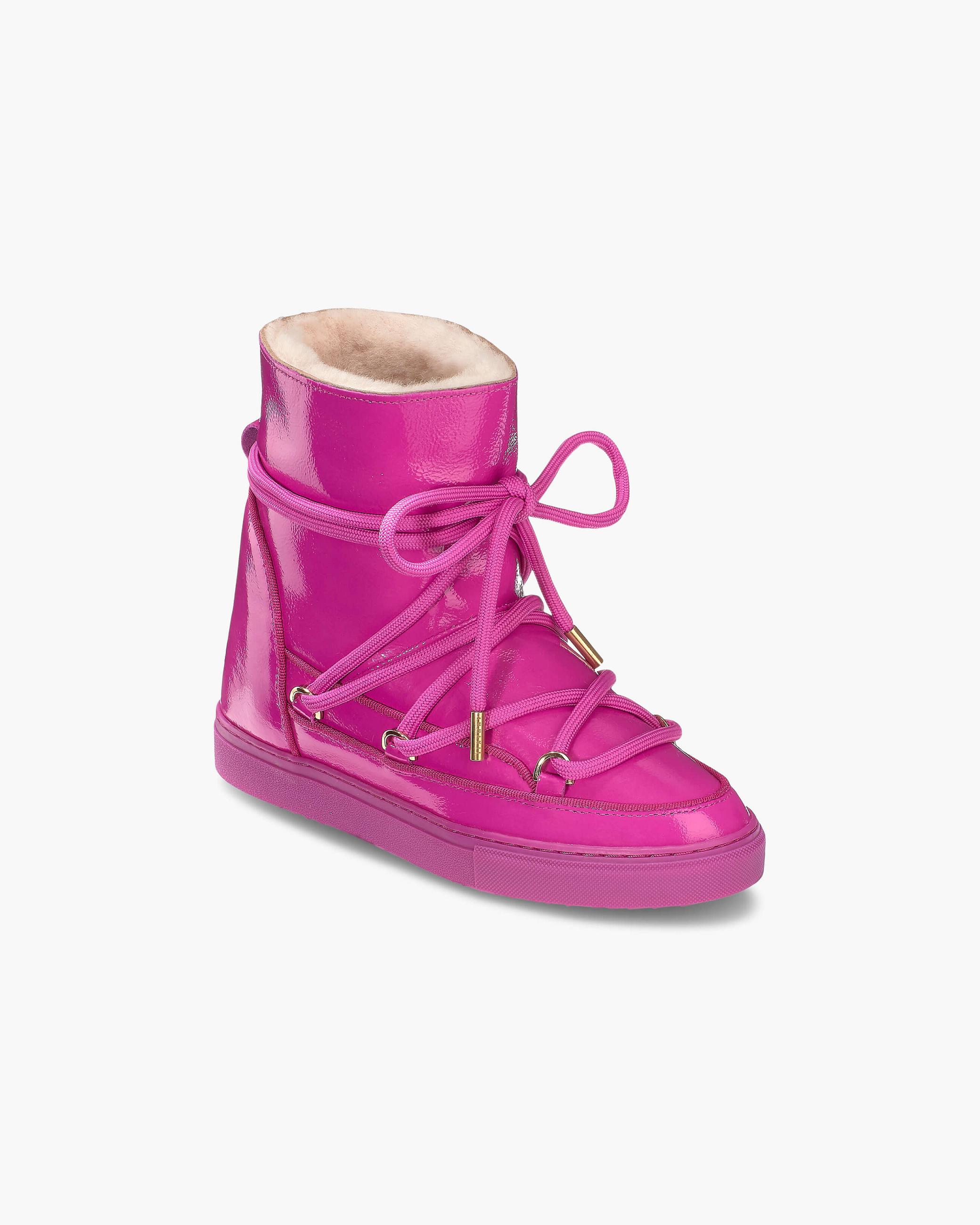 Dámské Sneaker Inuikii Full Leather Naplack Wedge Fuxia | 49563RTCA