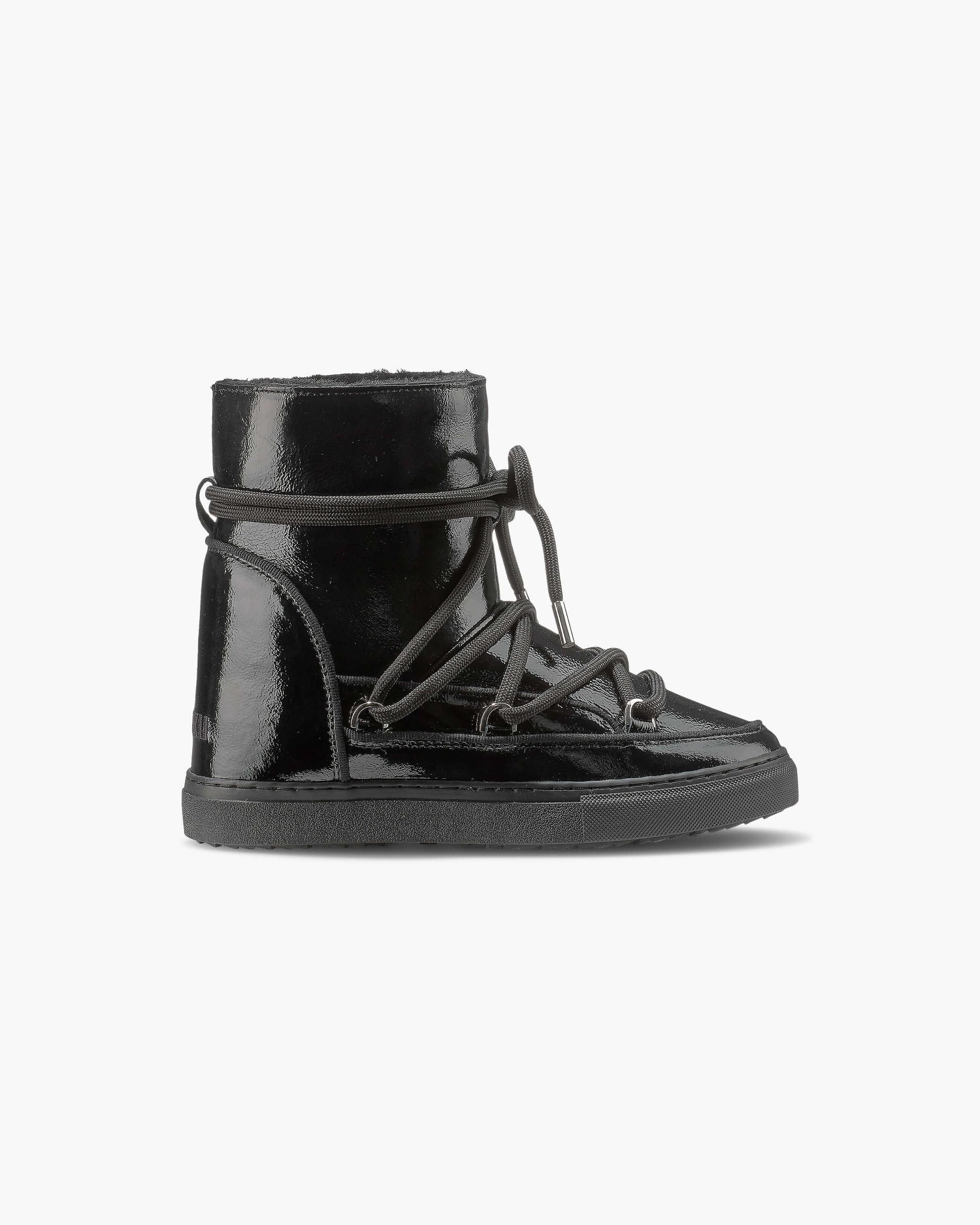 Dámské Sneaker Inuikii Full Leather Naplack Wedge Černé | 89142SXLZ