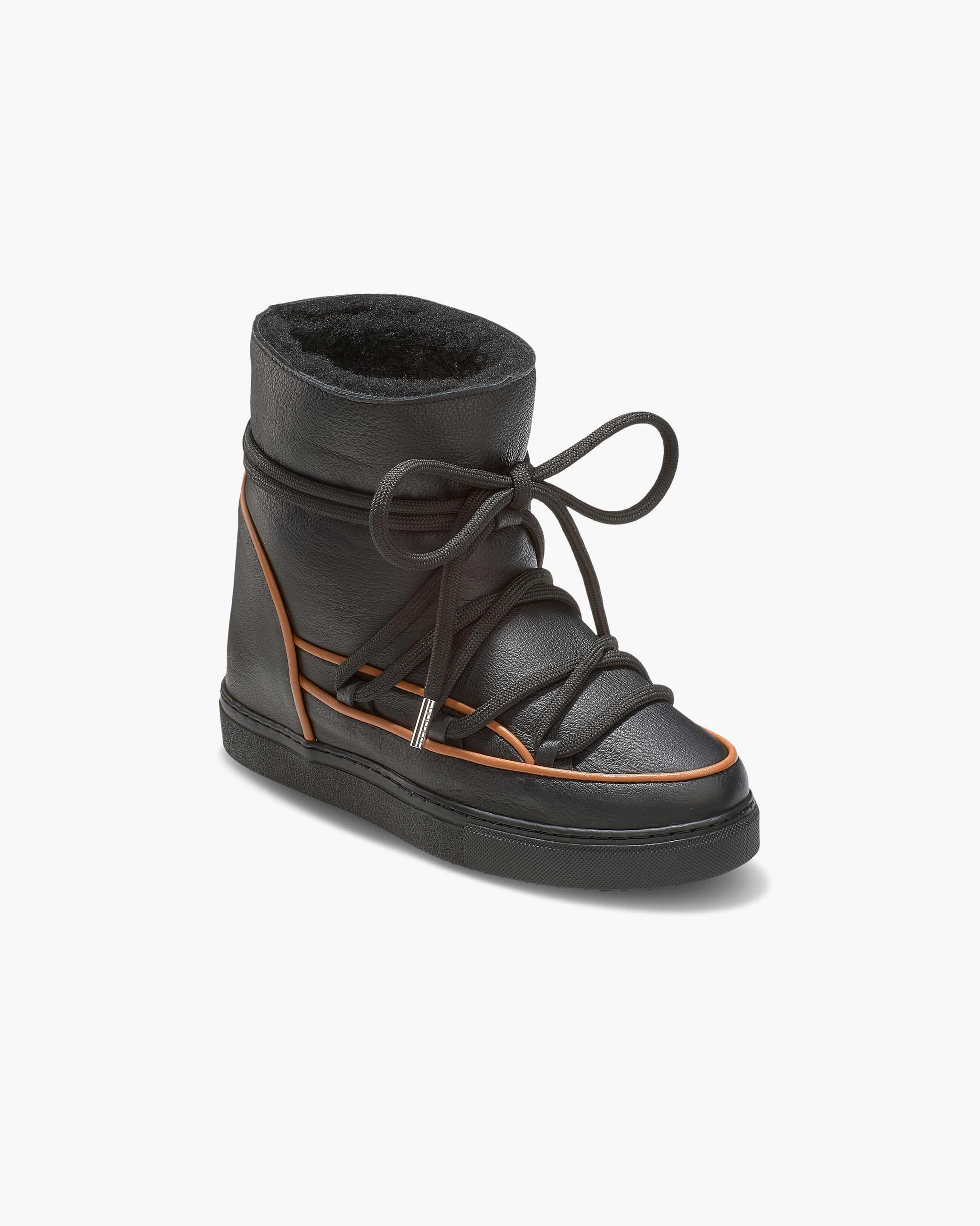 Dámské Sneaker Inuikii Full Leather Pastelle Wedge Černé | 79605EYCV