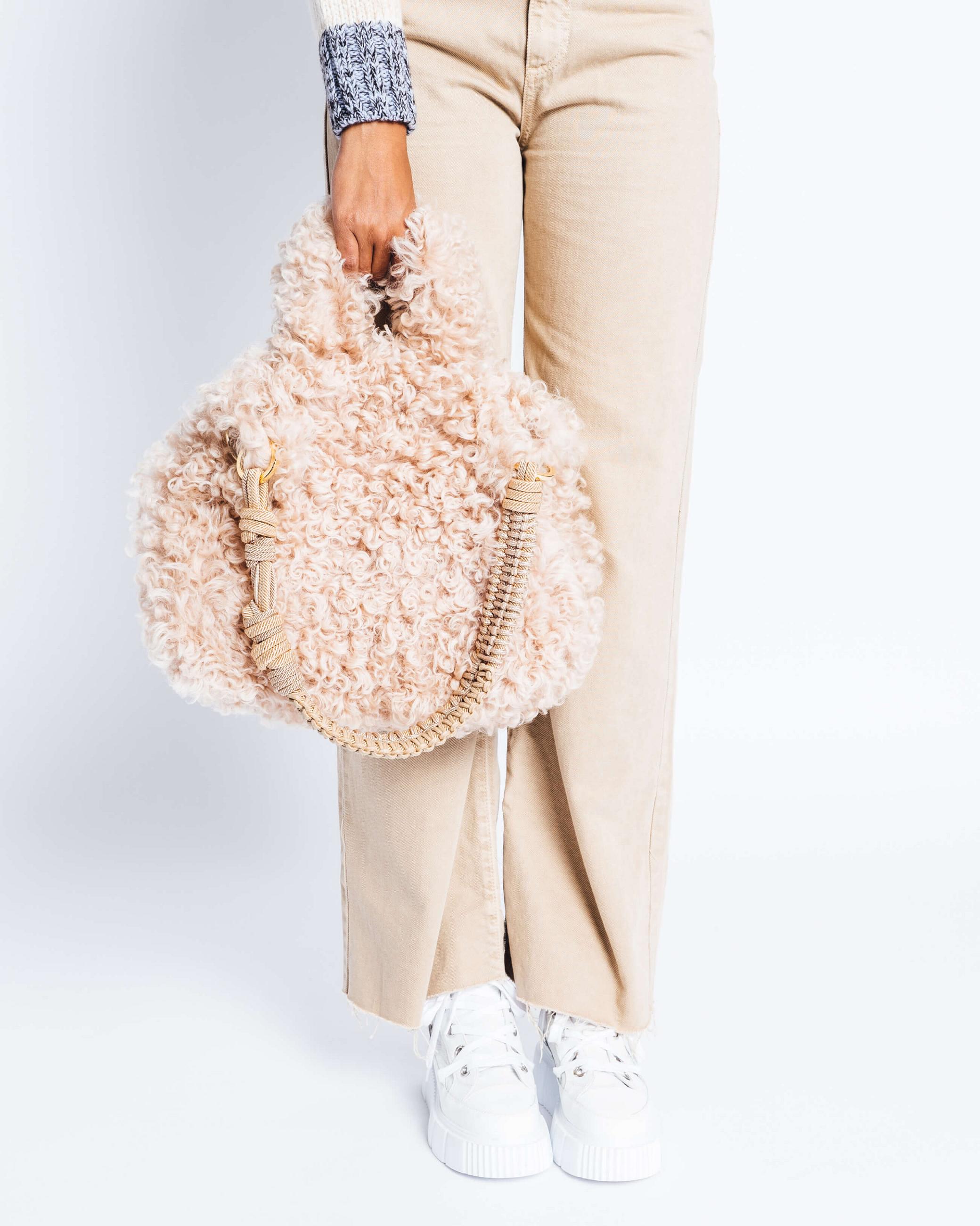 Dámské Tašky Inuikii Shearling Tote Bag Béžová | 32718YPVQ